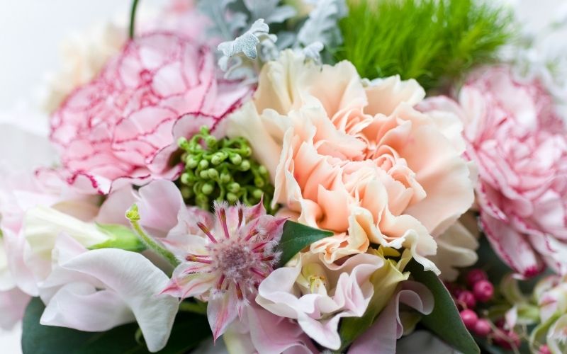 Pastel floral arrangement