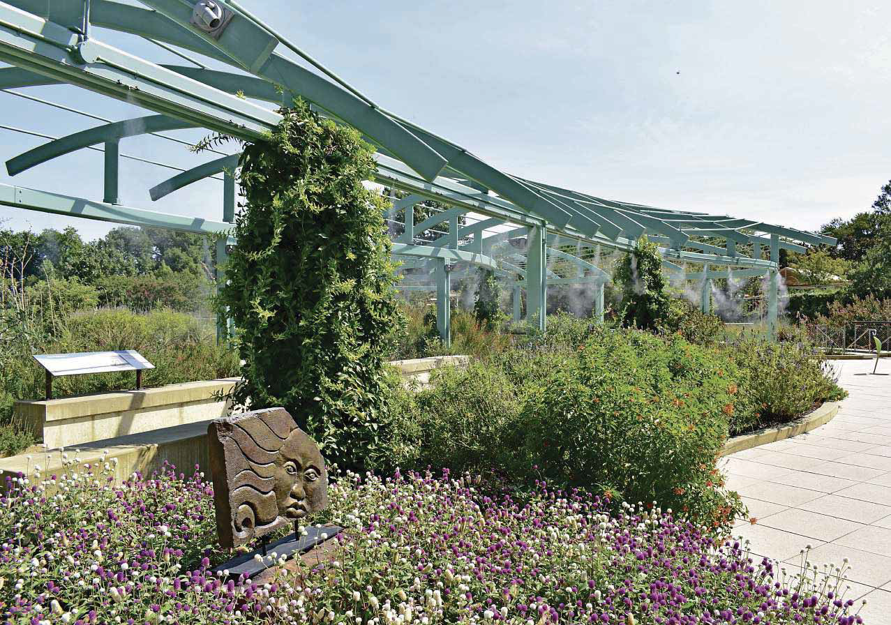 Smith often gives butterfly talks at the Dallas Arboretum and Botanical Garden.Afterward, guests can tour the grounds, including the Moody Oasis rooftop garden (above).